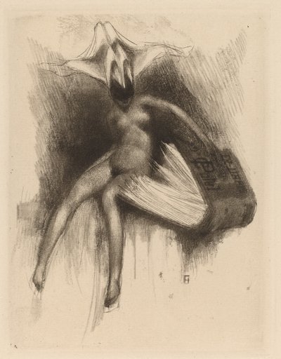Ex Libris C. Patel tekijältä Paul Gavarni