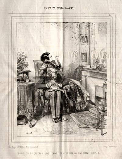 Nuoren miehen elämä, 1842. tekijältä Paul Gavarni