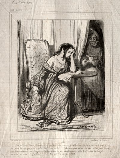 Näyttelijät: Rooli, 1843. tekijältä Paul Gavarni
