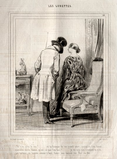 The Lorettes, 1842. tekijältä Paul Gavarni