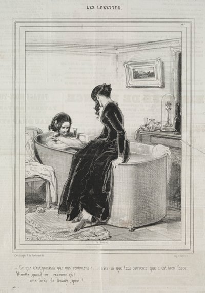 The Lorettes, 1842. tekijältä Paul Gavarni