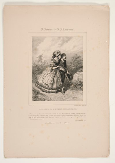 ROUSSEAU JA MADAME DE LARNAGE. tekijältä Paul Gavarni