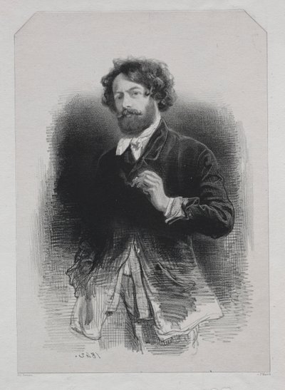 Omakuva, 1842. tekijältä Paul Gavarni