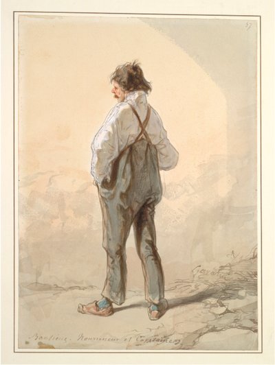 The Suburbs: Stock Raiser ja kapteeni, luultavasti 1859-1860. tekijältä Paul Gavarni