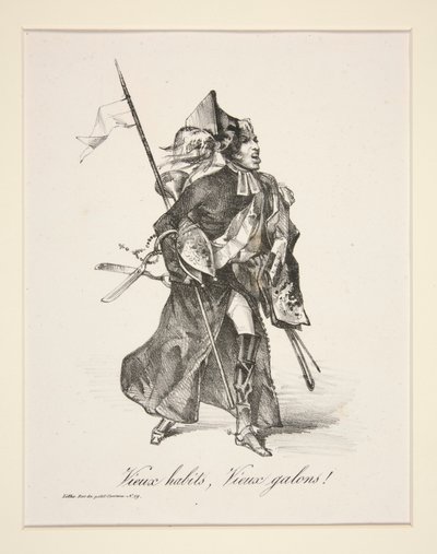 Vanhat vaatteet, vanhat raidat! (Vanhat univormut, vanhat raidat!) tekijältä Paul Gavarni