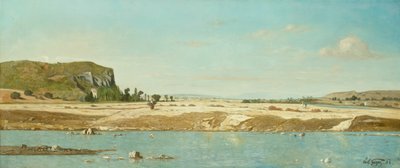 Durance-joen rannat Saint Paulissa, 1864. tekijältä Paul Guigou