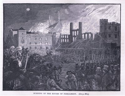 Eduskuntatalon polttaminen 1834 tekijältä Paul Hardy