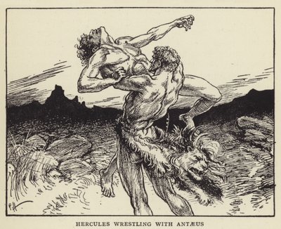 Hercules paini Antaeuksen kanssa tekijältä Paul Hardy