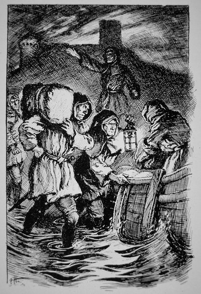 "The Owlers" (litho) tekijältä Paul Hardy