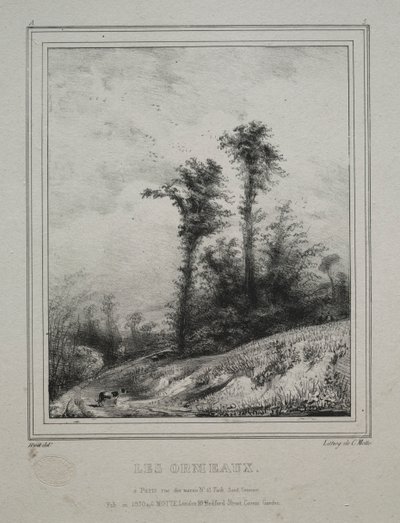 Maisemat: Nuoret jalavat, 1829. tekijältä Paul Huet