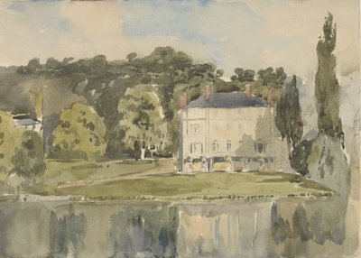 Näkymä Châteaulle Folembrayssa, n. 1831. tekijältä Paul Huet