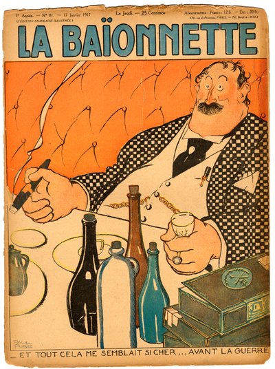 Kansi "" La Baionnette", satiirinen väreissä tekijältä Paul Iribe