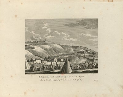 Lyonin kaupungin piiritys ja valloitus: 9. lokakuuta 1793, 1816-1818. tekijältä Paul Jacob Laminit