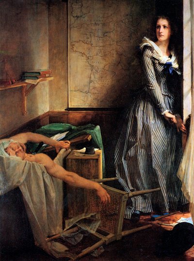 Charlotte Corday Maratin murhan jälkeen, 1861. tekijältä Paul Jacques Aimé Baudry