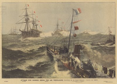Torpedo-veneiden hyökkäys lippulaivaan tekijältä Paul Jobert