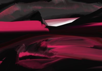 Surtr fjall, 2022 (digitaalinen taide) tekijältä Paul Kempton