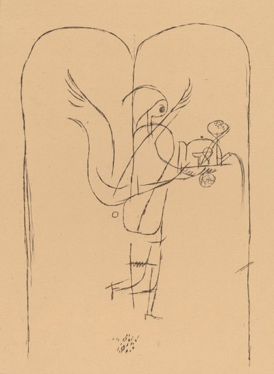 Nero tarjoilee pienen aamiaisen Nero tarjoilee pienen aamiaisen, 1920. tekijältä Paul Klee