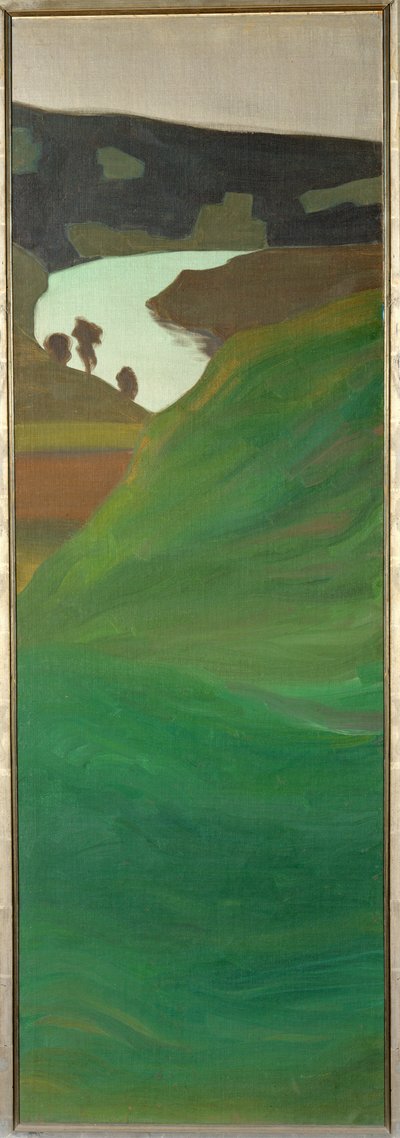 Näkymä Aare-joelle, Sveitsi (maalaus kankaalle) tekijältä Paul Klee