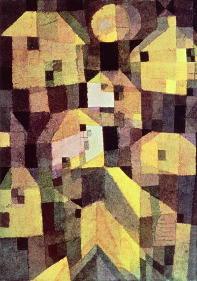 Talojen abstrakti kokoonpano tekijältä Paul Klee