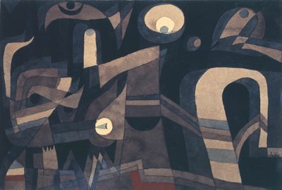 Yöllä vihreä-intialainen punainen, synkkä, 1921. tekijältä Paul Klee