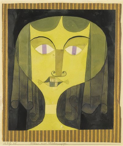 Muotokuva violettisilmäisestä naisesta. 1921/65 tekijältä Paul Klee