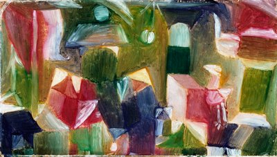Lintukuva, n. 1919 (öljy kankaalle asetettu paperille) tekijältä Paul Klee