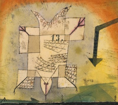 Lintu törmäsi tekijältä Paul Klee