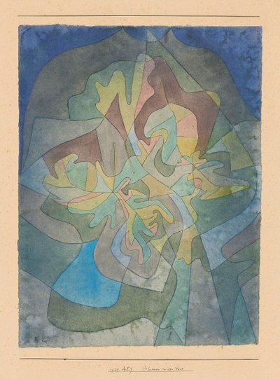 Blumen in der Vase Kukkia maljakossa, 1929. tekijältä Paul Klee