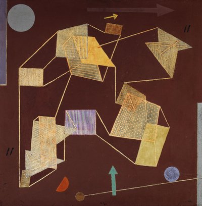 kelluvuus ja siirtymä (nousing); Hissi ja polku (liuku) tekijältä Paul Klee