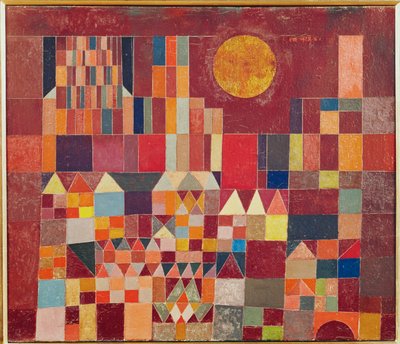 Linna ja aurinko (maalaus kankaalle) tekijältä Paul Klee