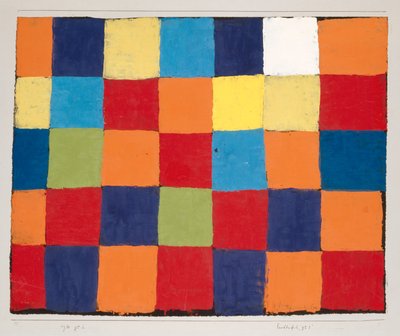 Väritaulukko Qu 1, 1930. tekijältä Paul Klee