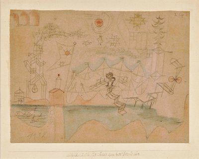 Piirustus venevuokraukseen, 1918. tekijältä Paul Klee