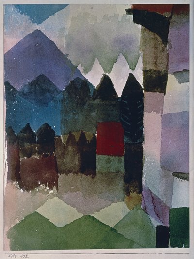 Fohn Wind Franz Marcin puutarhassa tekijältä Paul Klee