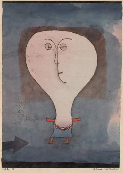 Tytön kauhu, 1922. tekijältä Paul Klee