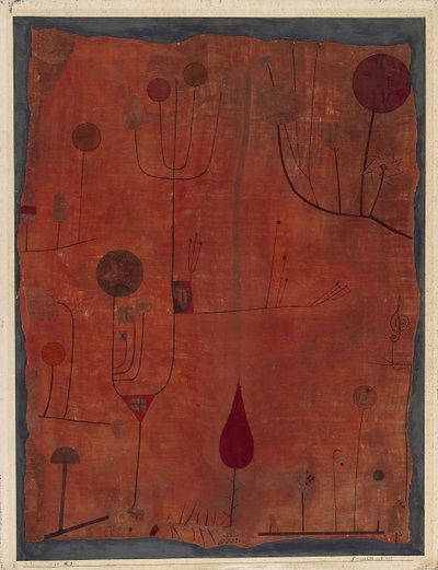 Hedelmiä punaisella, 1930. tekijältä Paul Klee