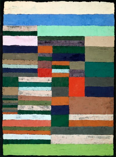 Paul Kleen (1879-1940) yksilöllinen raidkojen korkeusmittaus, pastelli paperille tekijältä Paul Klee