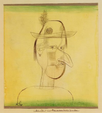 Komische Figur aus einem bayrischen Volksstück tekijältä Paul Klee