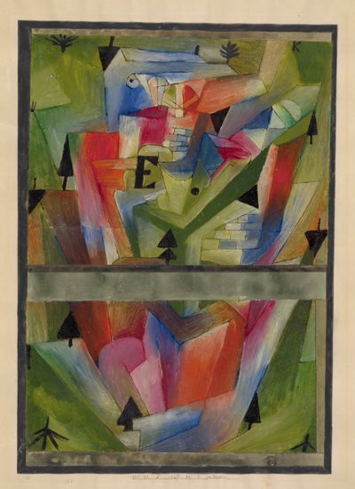 Maisema lähellä E.:tä Baijerissa, 1921. tekijältä Paul Klee