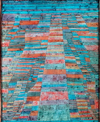 Päätie ja sivutiet Paul Kleen maalaus (1879-1940) 1929 Su. 83x67 cm Köln, Ludwig-museo tekijältä Paul Klee