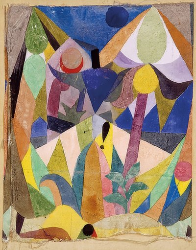 Pehmeä trooppinen maisema. 1918 tekijältä Paul Klee