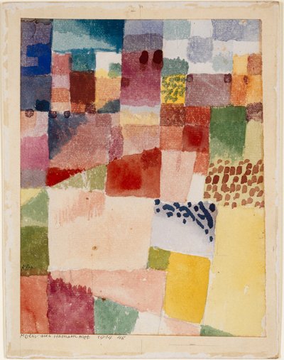 Motiivi Hammametista, 1914. tekijältä Paul Klee