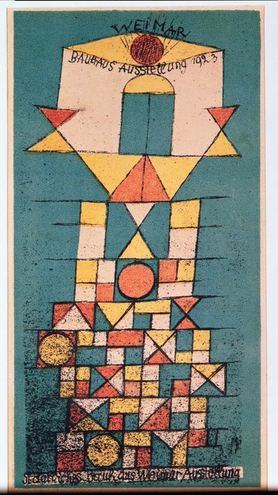 Postikortti Bauhaus-näyttelyyn "The sublime Aspect" tekijältä Paul Klee