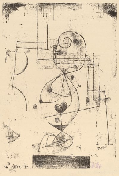 Sydänten kuningatar Herzdame, 1921. tekijältä Paul Klee