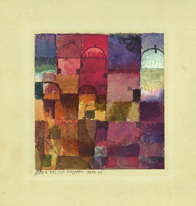 Punaiset ja valkoiset kupolit, 1914 tekijältä Paul Klee