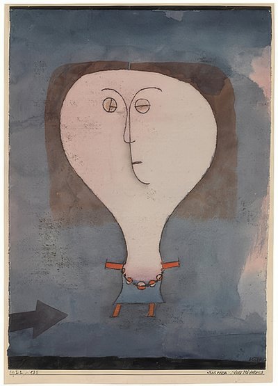 Tytön pelko. 1922 tekijältä Paul Klee