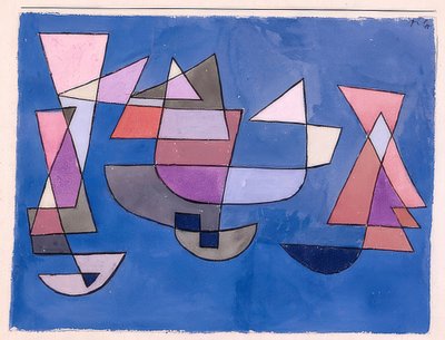 Purjelaivoja. 1927, 225 tekijältä Paul Klee