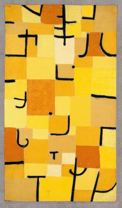 Keltaiset kyltit, 1937. tekijältä Paul Klee