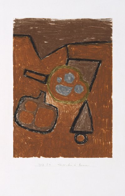 Asetelma ruskeassa tekijältä Paul Klee
