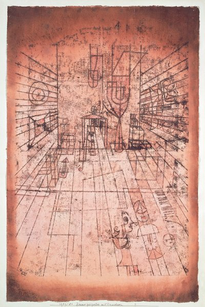 Sveitsi, Bern, huoneen näkökulma asukkaiden kanssa tekijältä Paul Klee