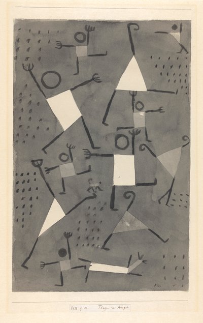 Pelon aiheuttamia tansseja, 1938. tekijältä Paul Klee